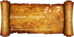 Csernus Piroska névjegykártya