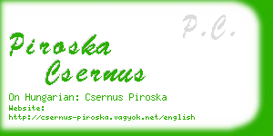 piroska csernus business card
